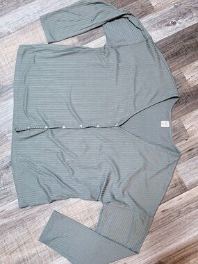 Lightweight knit cardigan, grey-green, 2X, Nettle's Tale